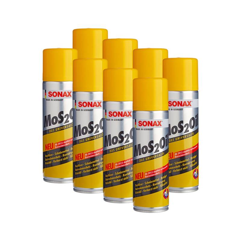 SONAX 8X 03394000 MoS2Oil m. EasySpray Schmiermittel Rostlöser Rostschutz 400ml von SONAX