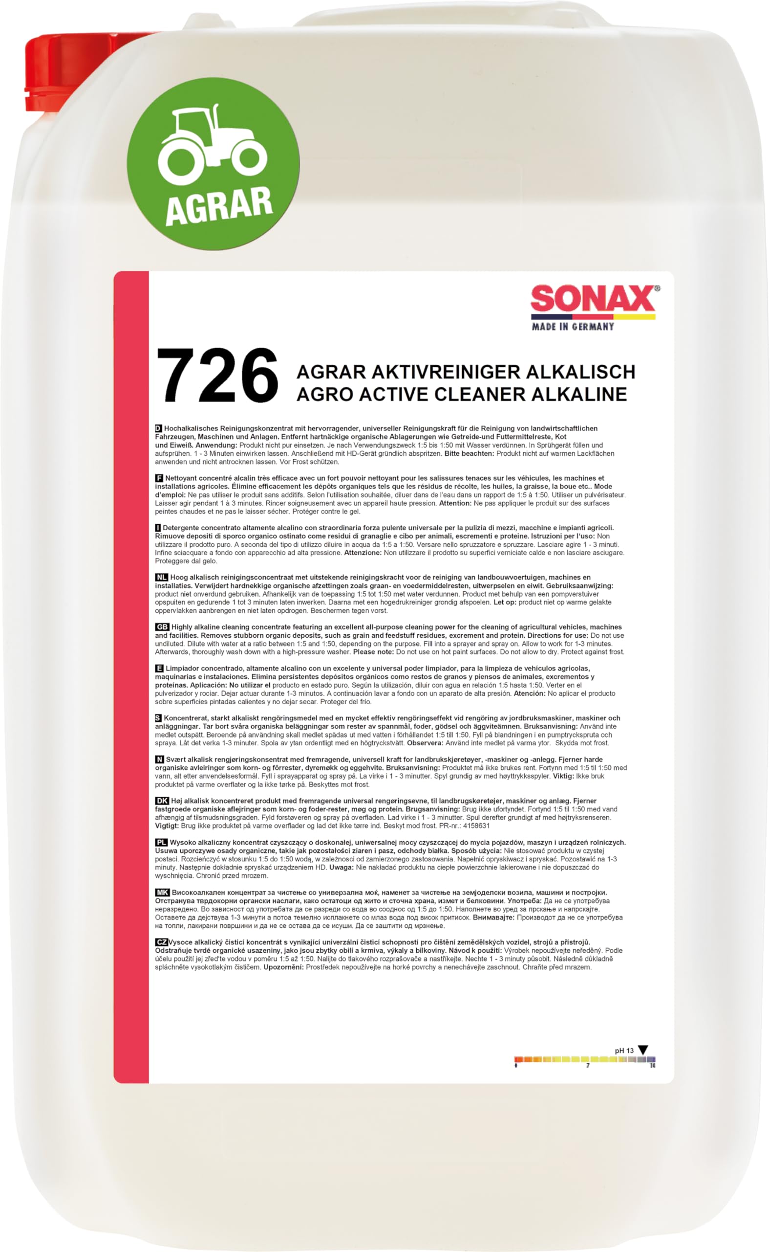 SONAX AGRAR AktivReiniger alkalisch 25 l von SONAX