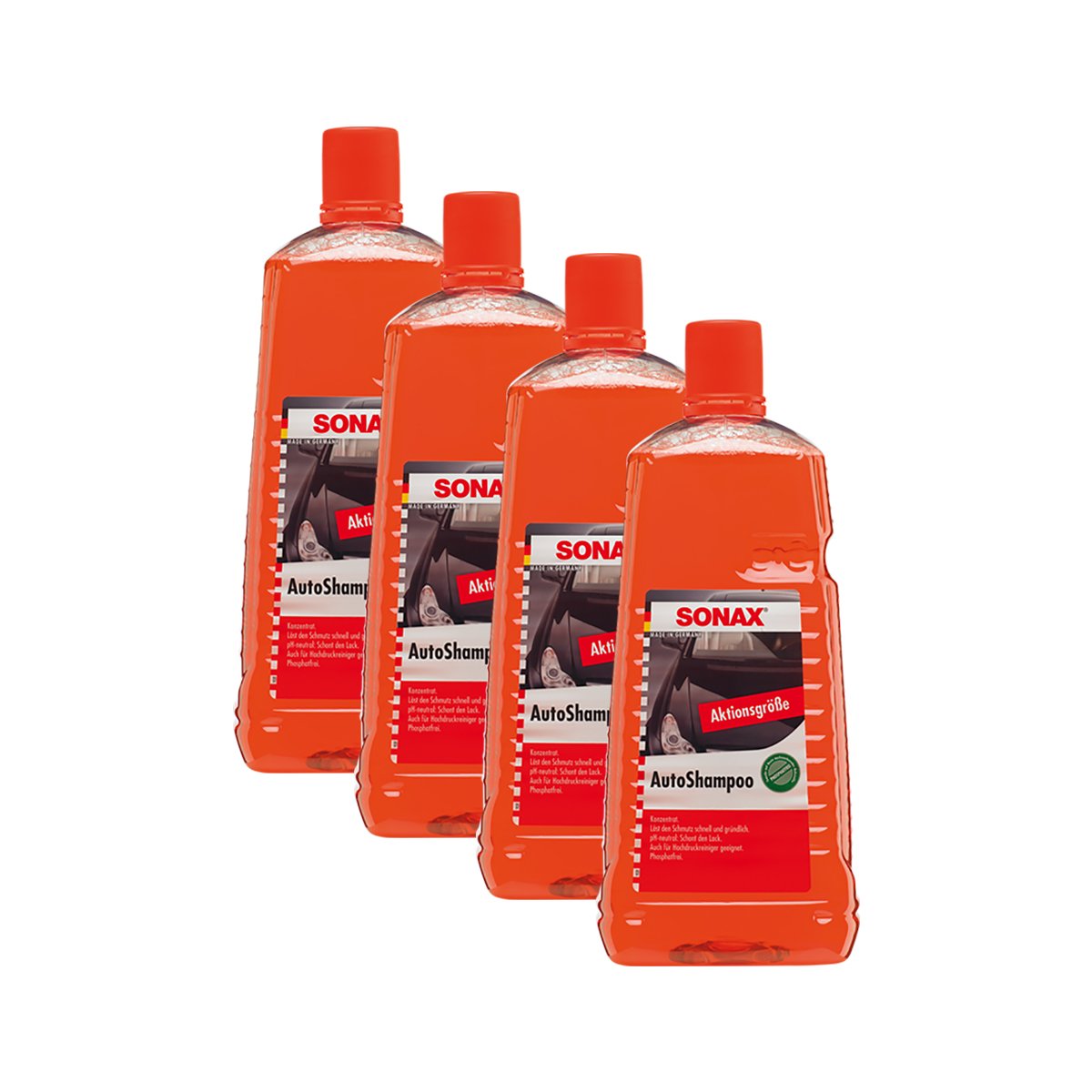 SONAX Autoshampoo Autowäsche Shampoo Konzentrat Ph-Neutral 2L 4X von SONAX