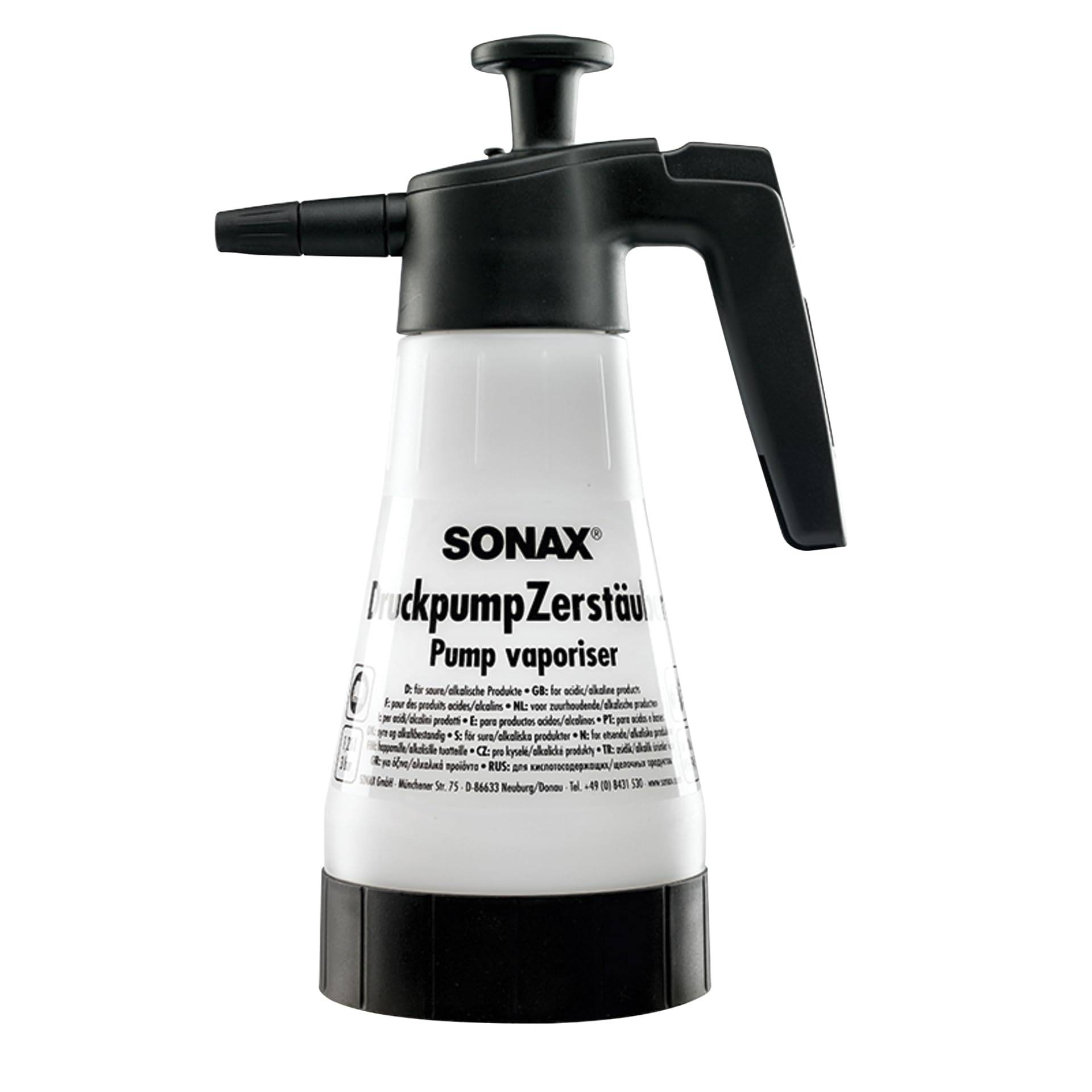 SONAX DruckpumpZerstäuber für saure/alkalische Produkte 1 Stück SONAX DruckpumpZerstäuber für saure/alkalische Produkte 1 Stück von SONAX