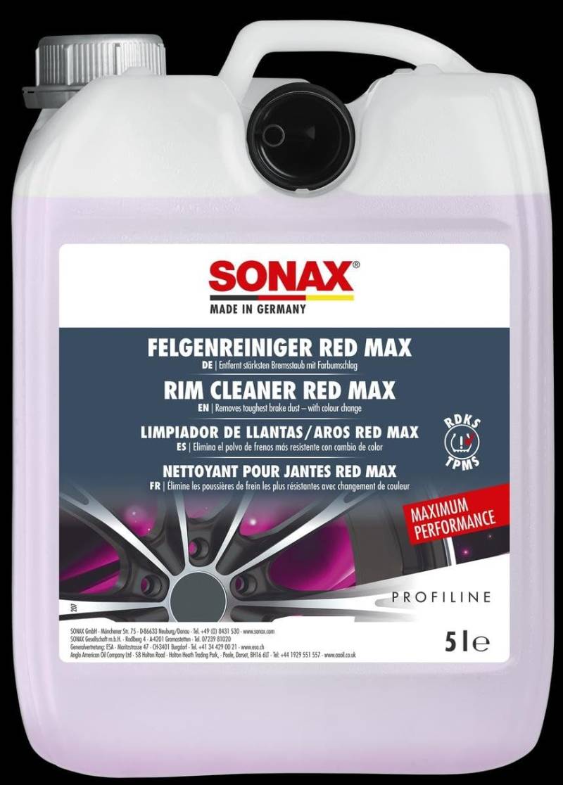 SONAX FelgenReiniger Red Max 5 l von SONAX
