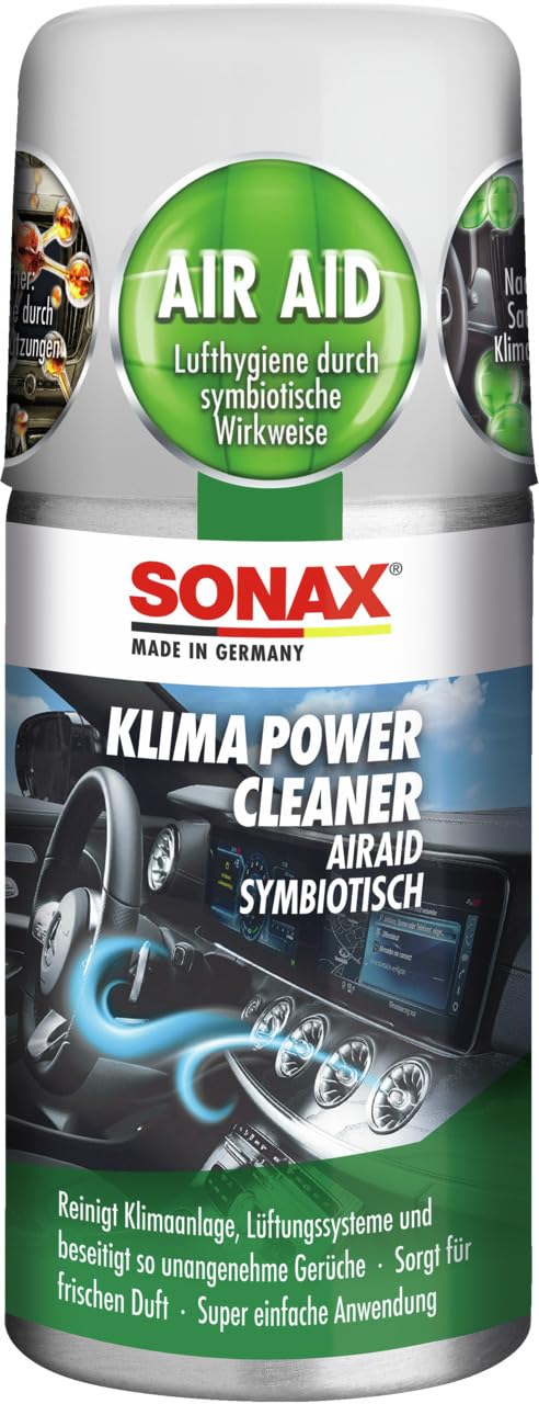 SONAX KlimaPowerCleaner AirAid symbiotisch (100 ml) Klimareiniger sorgt schnell und einfach für langanhaltende Lufthygiene und befreit dauerhaft von lästigen Gerüchen | Art-Nr. 03231000 von SONAX