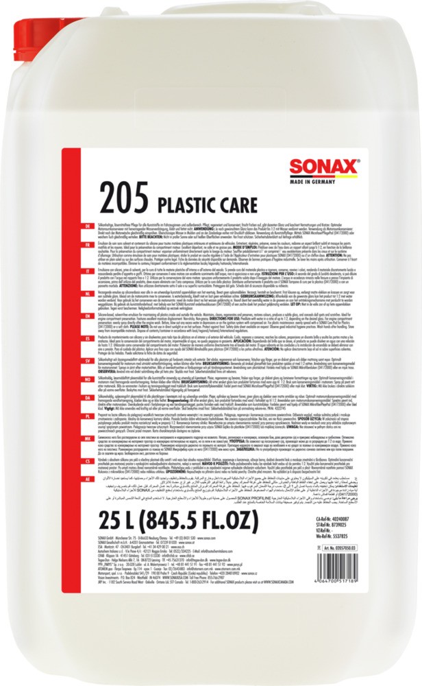 SONAX Kunststoffpflegemittel 02057050 SONAX Kunststoffpflegemittel 02057050 von SONAX