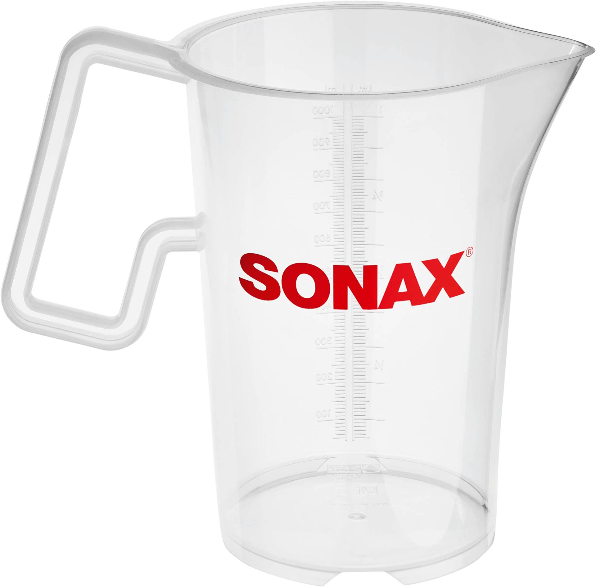 SONAX Messbecher 1 Liter (1 Stück) zur sicheren Dosierung sowie zum Umfüllen von Reinigungskonzentraten etc. | Art-Nr. 04982000 von SONAX