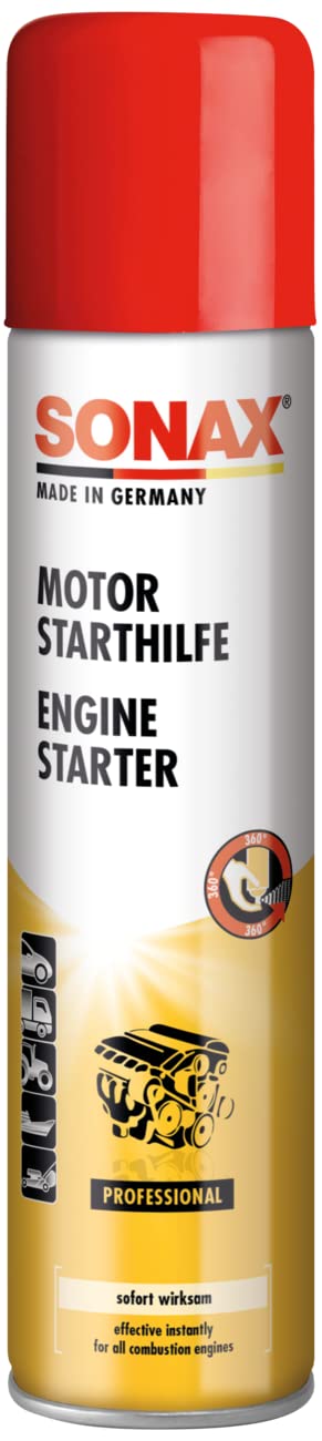 SONAX MotorStarthilfe (200 ml) für das Anspringen des Motors auch bei tiefen Temperaturen, feuchter Witterung oder längerem Stillstand | Art-Nr. 03121410 von SONAX