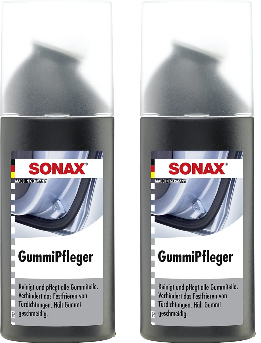 SONAX PRAKTISCHES Set! 2 x 100 ml GUMMIPFLEGER Reifenpfleger Fussmattenpflege UNIVERSAL von SONAX