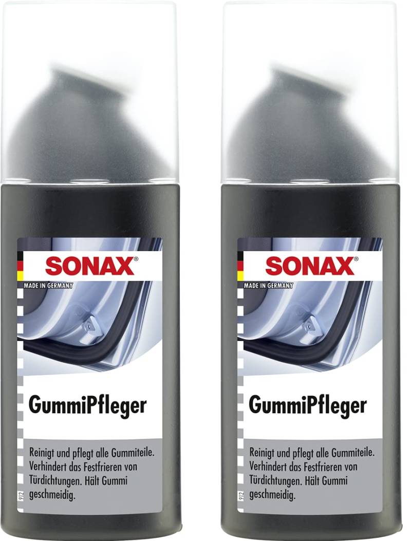 SONAX PRAKTISCHES Set! 2 x 100 ml GUMMIPFLEGER Reifenpfleger Fussmattenpflege UNIVERSAL von SONAX