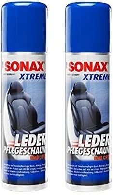 SONAX PRAKTISCHES Set! 2 x 250 ml Xtreme LederPflegeSchaum Auto Lederpflege Leder Schaum von SONAX
