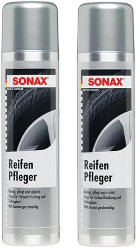 SONAX PRAKTISCHES Set! 2 x 400 ml REIFENPFLEGER Reifenglanz Auto Reifenreiniger Reifenspray Reifenschutz Reifen Pflege von SONAX