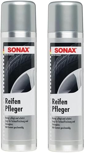 SONAX PRAKTISCHES Set! 2 x 400 ml REIFENPFLEGER Reifenglanz Auto Reifenreiniger Reifenspray Reifenschutz Reifen Pflege von SONAX