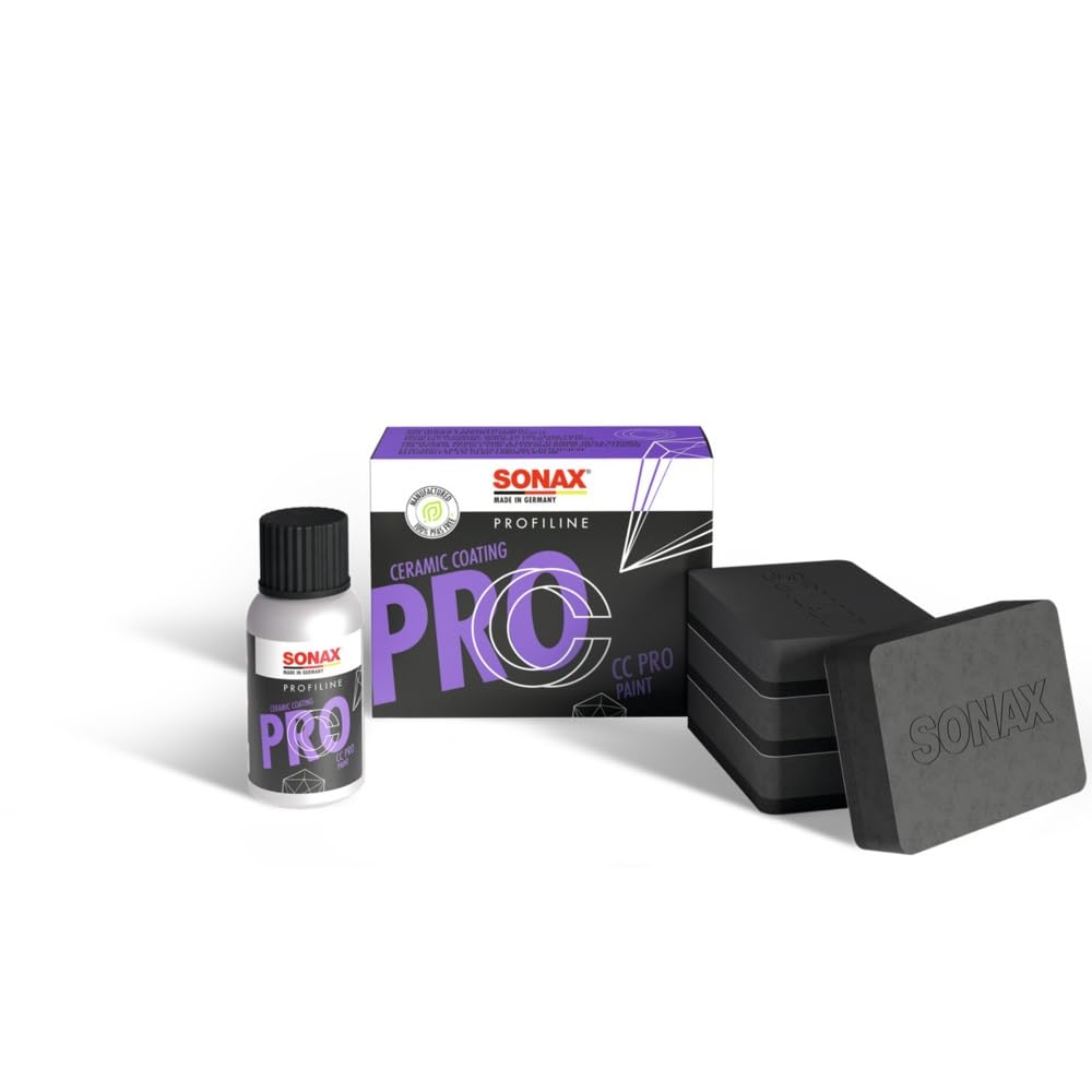 SONAX PROFILINE CeramicCoating CC Pro (50 ml) Keramisches Coating mit hervorragender Standzeit, Hydrophobie und Selbstreinigung für intensivere Farben und maximale Oberflächenglätte | Art-Nr. 02628410 von SONAX