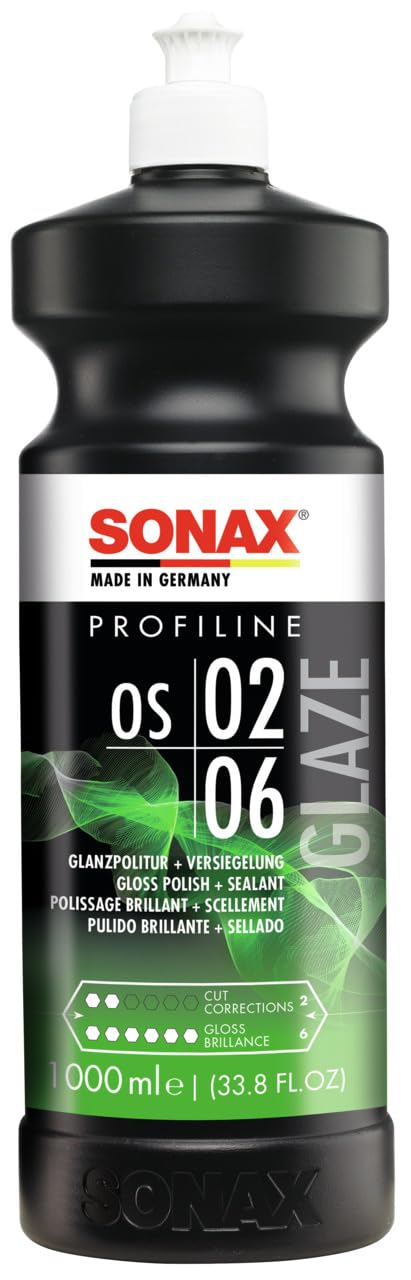 SONAX PROFILINE OS 02-06 (1 Liter) milde All-in-one-Politur mit Schnellversiegelung für Hand- und Maschinenanwendung | Art-Nr. 02473000 von SONAX