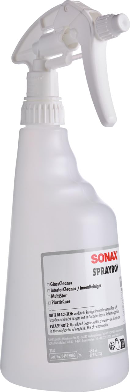 SONAX PROFILINE Sprayboy 0,65 L (1 Stück) zum Befüllen aus Großgebinden mit gut erkennbarem Füllstand | Art-Nr. 04998000 von SONAX