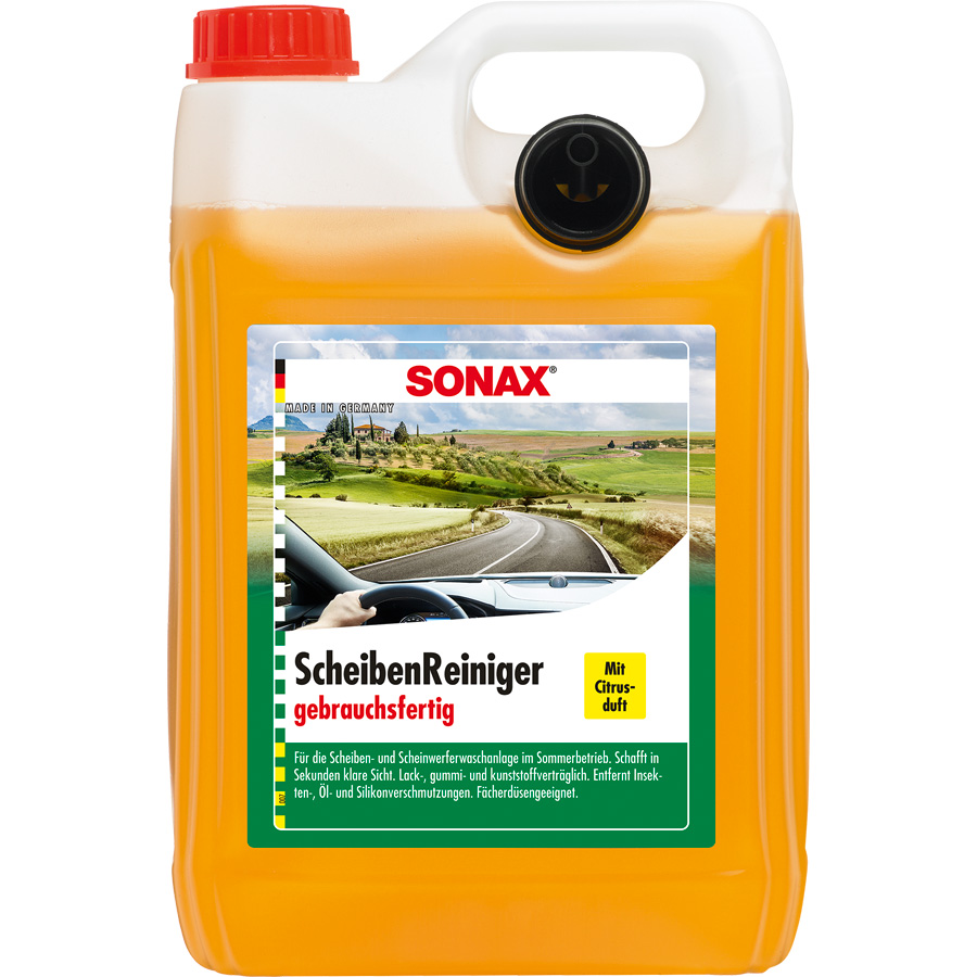 SONAX ScheibenReiniger, gebrauchsfertig, Citrusduft, 5 l von SONAX