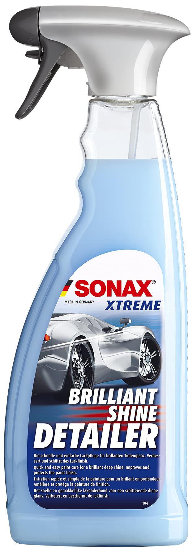 SONAX XTREME BrilliantShine Detailer (750 ml) entretien et nettoie rapide et simple la peinture avec l'effet déperlant | Réf: 02874000-810 von SONAX