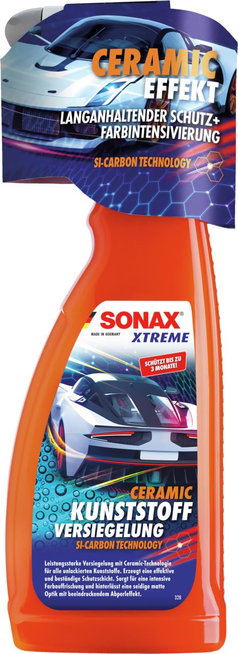 SONAX XTREME Ceramic KunststoffVersiegelung (750 ml) pflegt den Kunststoff und sorgt für Intensive Farbauffrischung | Art-Nr. 02264000 von SONAX