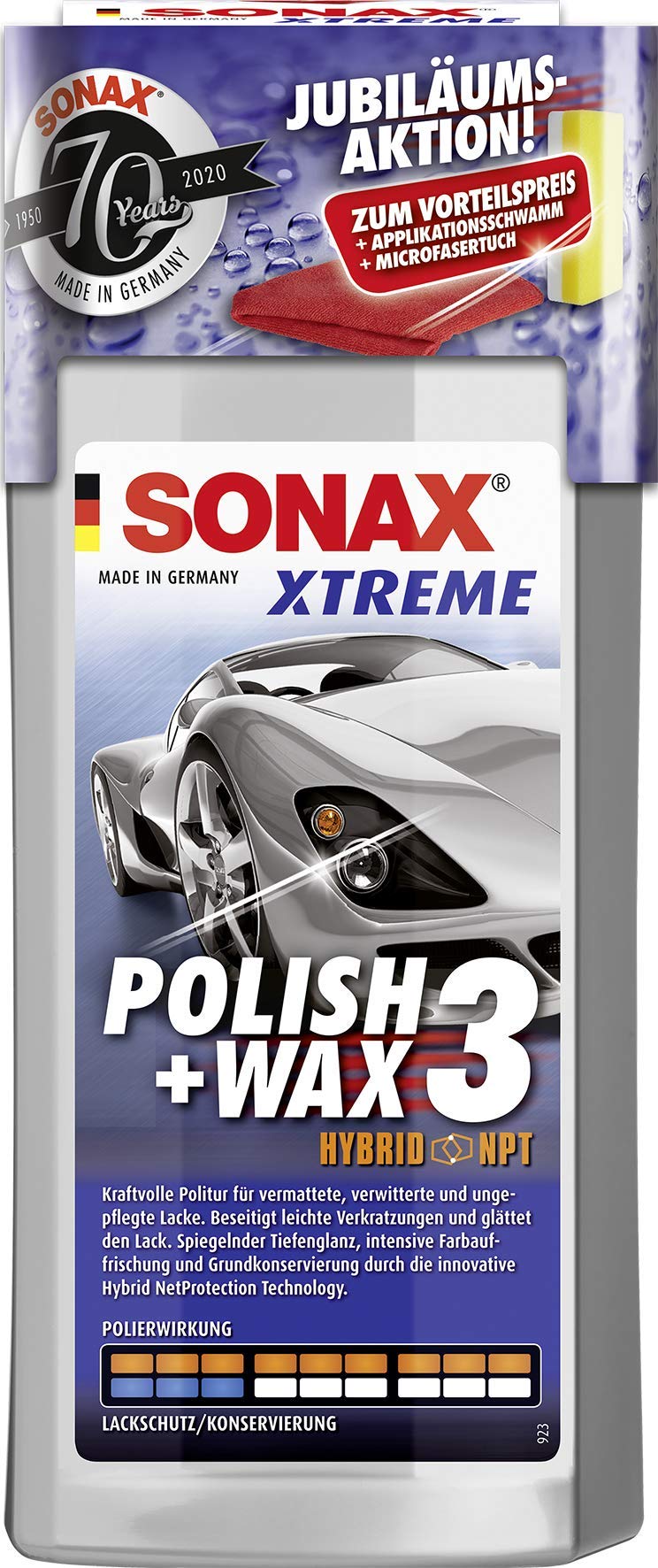 Sonax 02027410 Xtreme Polish und Wax 3 Hybrid NPT Set 65 Jahre von SONAX