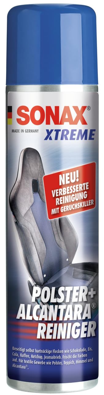 SONAX XTREME Polster+AlcantaraReiniger (400 ml) Polsterreiniger reinigt gründlich & schonend alle Textilien im Innenraum, Art-Nr. 02063000 von SONAX