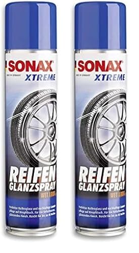 SONAX XTREME ReifenGlanzSpray Wet Look (400 ml) für langanhaltenden satten Tiefenglanz und gleichzeitiger Pflege | Art-Nr. 02353000 (Packung mit 2) von SONAX