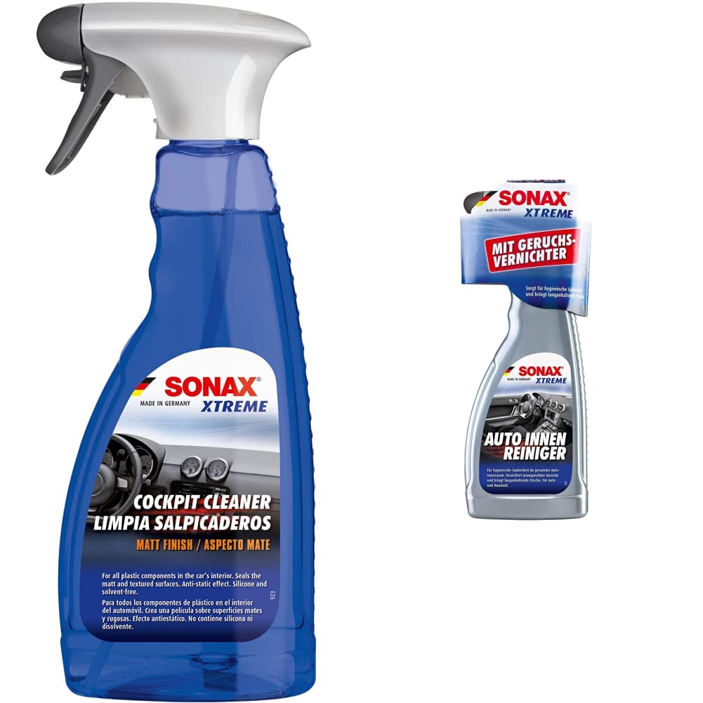 SONAX XTREME CockpitReiniger Matteffect (500 ml) Reinigung und Pflege für alle Kunststoffoberflächen im Autoinnenraum | Art-Nr. 02832410 & SONAX 2212410 von SONAX