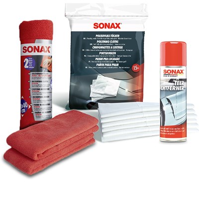 Sonax 1x 300ml TeerEntferner+Vlies+2x MicrofaserTücher von SONAX