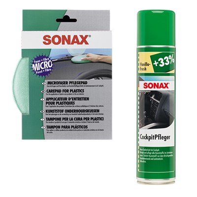 Sonax 1x 400ml CockpitPfleger Vanilla + MicroPad 03423000 : 04172000 von SONAX