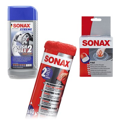 Sonax 1x 500ml XTREME Polish & Wax 2+ P-Ball+ 2x Tücher von SONAX