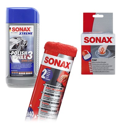 Sonax 1x 500ml XTREME Polish & Wax 3 + P-Ball+ 2x Tücher von SONAX