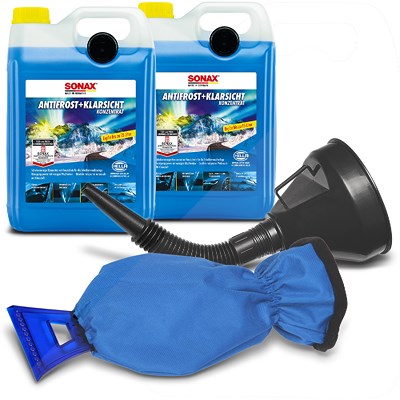 Sonax 2x 5 L AntiFrost+KlarSicht Konzentrat Scheibenfrostschutz+Trichte [Hersteller-Nr. 03325050] von SONAX