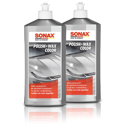 Sonax 2x 500ml Polish & Wax Color silber/grau [Hersteller-Nr. 02963000] von SONAX