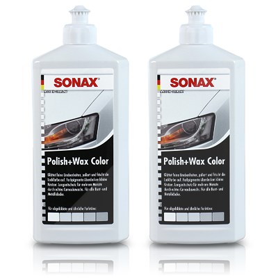 Sonax 2x 500ml Polish & Wax Color weiß [Hersteller-Nr. 02960000] von SONAX