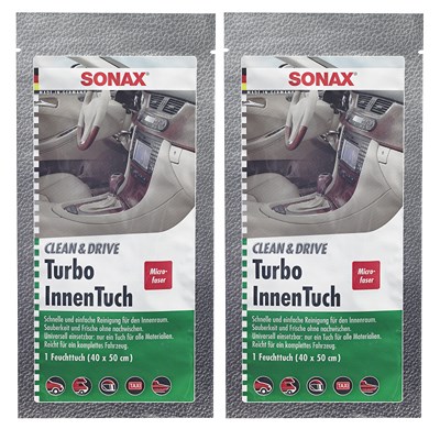 Sonax 2x Clean&Drive TurboInnenTuch [Hersteller-Nr. 04130000] von SONAX