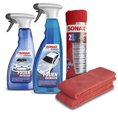 Sonax 500 ml XTREME FolienDetailer + 750 ml FolienReiniger + Tücher Sonax 500 ml XTREME FolienDetailer + 750 ml FolienReiniger + Tücher von SONAX