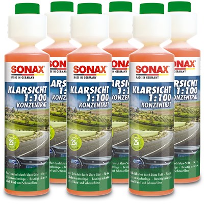 Sonax 6x 250ml KlarSicht 1:100 Konzentrat [Hersteller-Nr. 03711410] von SONAX