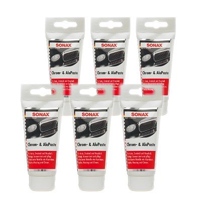 Sonax 6x 75ml Chrom- & AluPaste [Hersteller-Nr. 03080000] von SONAX