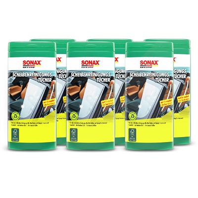 Sonax 6x ScheibenReinigungsTücher Box [Hersteller-Nr. 04120000] von SONAX