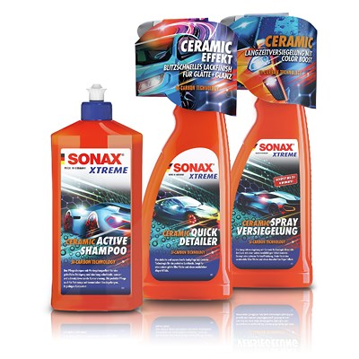 Sonax XTREME Ceramic Active Shampoo+Quick Detailer+Spray Versiegelung [Hersteller-Nr. 02574000] von SONAX