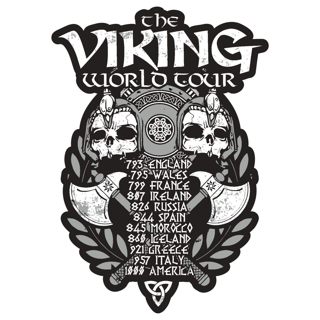 Aufkleber Wetterfest aussen Viking World Tour Wikinger raubzüge raubzug von SONS OF ODIN