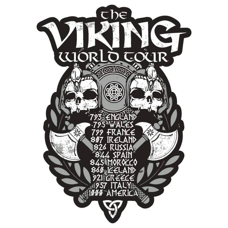 SONS OF ODIN Aufkleber Wetterfest aussen Viking World Tour Wikinger raubzüge raubzug von SONS OF ODIN