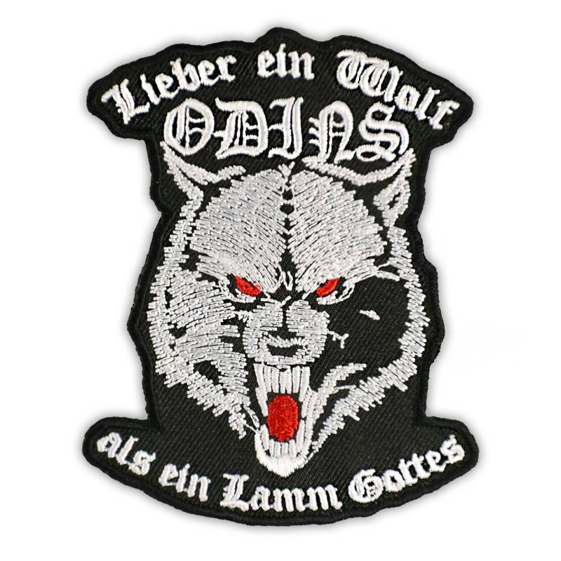 SONS OF ODIN Aufnäher Aufbügler Lieber EIN Wolf Odins als EIN Lamm Gottes Wikinger Sprüche von SONS OF ODIN