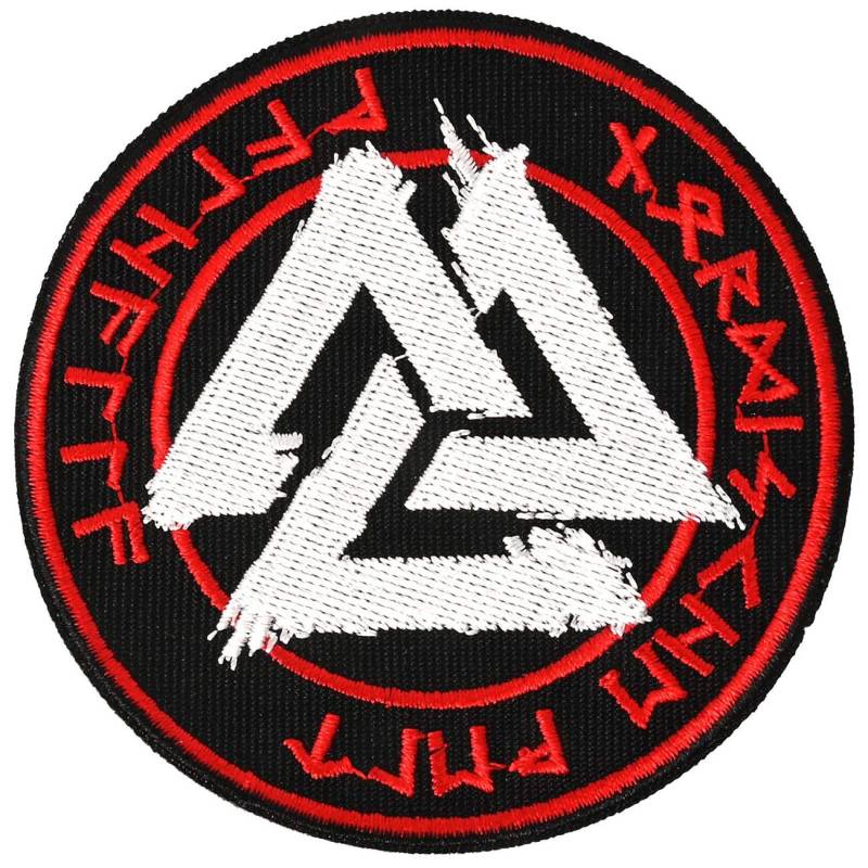 SONS OF ODIN Aufnäher Aufbügler Patch Marke Valknut Wotansknoten Valknut Vikings von SONS OF ODIN