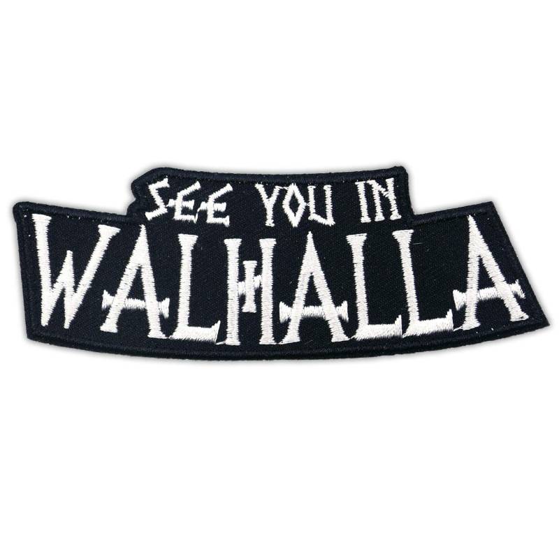 SONS OF ODIN Aufnäher Aufbügler Patch See You in Walhalla Wikinger sprüche Motive Schrift von SONS OF ODIN