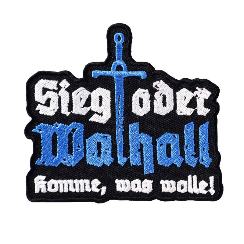 SONS OF ODIN Aufnäher Aufbügler Patch Wikinger Sprüche Sieg oder Walhall nordische Krieger von SONS OF ODIN