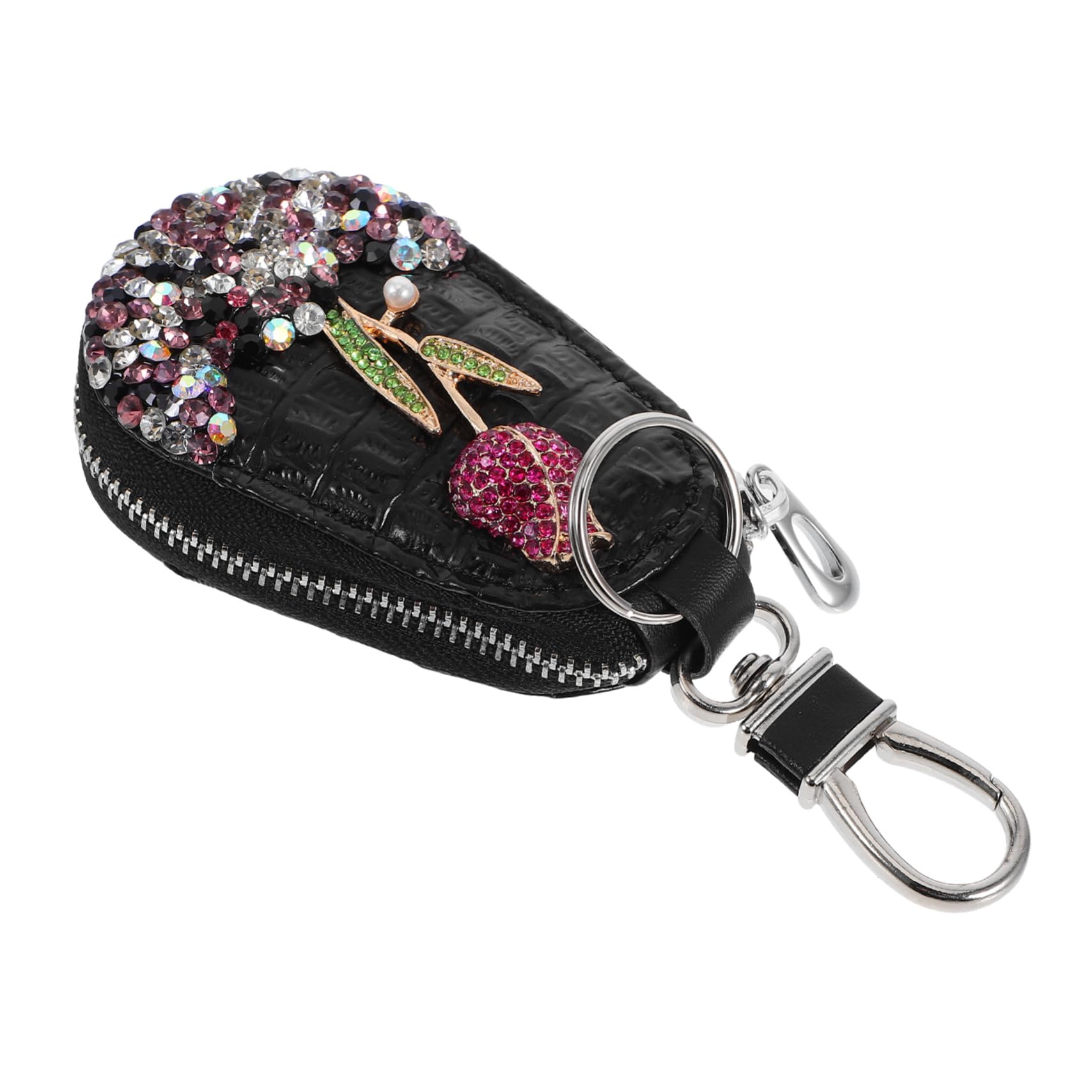 SOPOTUTU Autoschlüsselhalter Mit Strasssteinen, Rose, Blume, Pu-schlüsselanhänger-etui, Schutzhülle Für Auto-Fernbedienung, Tasche, Glitzernde Autoschlüsselabdeckung, Eleganter SOPOTUTU Autoschlüsselhalter Mit Strasssteinen, Rose, Blume, Pu-schlüsselanhänger-etui, Schutzhülle Für Auto-Fernbedienung, Tasche, Glitzernde Autoschlüsselabdeckung, Eleganter von SOPOTUTU