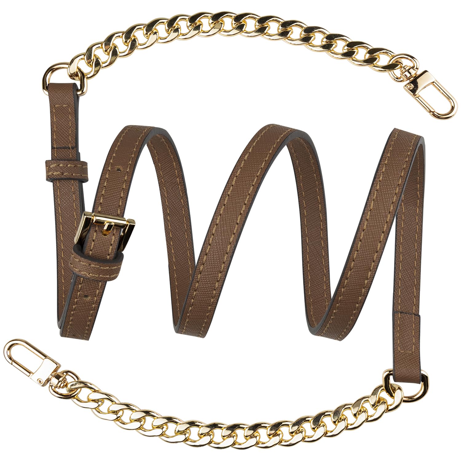 SOPROM Ersatz Schultergurt Strap für Michael Kors Crossbody Bag, Schulterriemen Replacement Gurt Taschengurte Schultertaschen Crossbody Riemen für MK Umhängetasche Taschen（Dark braun） von SOPROM