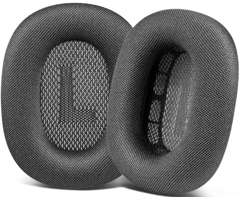 SOPROM Ohrpolster Ersatz für Airpods Max Over-Ear Kopfhörer, Ohrpolster mit strapazierfähigem Netzstoff, weicher Schaumstoff - Space Grau von SOPROM