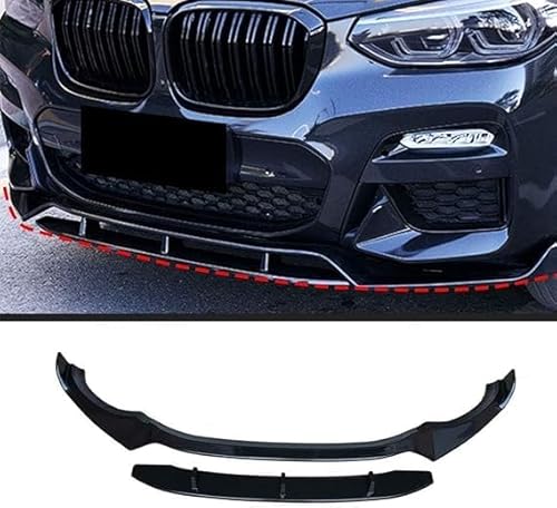 Car Front Lower Bumper Lip Spoiler für BMW G01 X3 G02 X4 2018 2019 2020, Sport-Performance Frontspoiler Auto Frontlippe Spoiler Frontspoiler-Stoßfängerlippe von SORAD