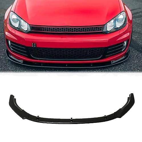 Frontlippe Spoiler für Volkswagen Golf 6 Mk6 GTI GTD 2010 2011 2012 2013, Stoßfängerlippe Spoilerlippe Dauerhaft AntiKollision Frontspoiler Protector von SORAD