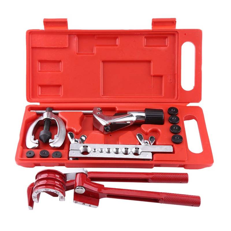 Set Bremsschlauch Strument, Doppelflaring Werkzeug, 11-teiliges Werkzeug-Set zur Entgratung von Bremsschläuche, Weihrauch, Rohrabschneider und Schlauch Flaring & Swaging Tool Reparaturset von SOULONG