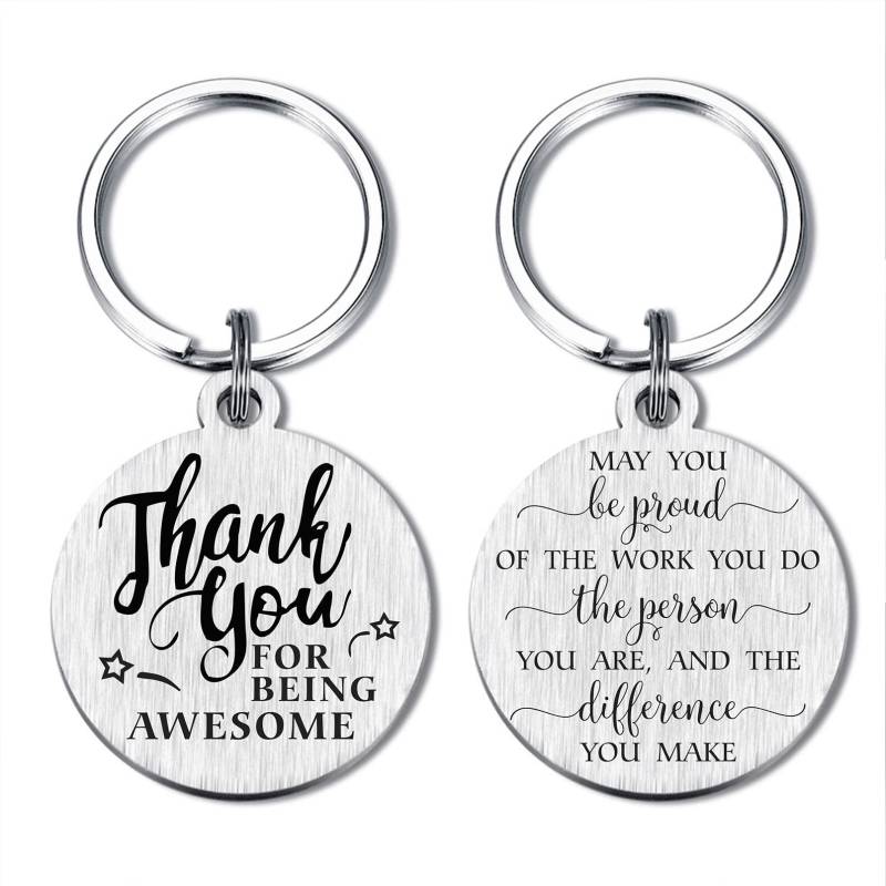 SOUSYOKYO Schlüsselanhänger für Mitarbeiter, Mitarbeiter, Wertschätzung, Geschenke für Frauen und Männer, einzigartiges Dankeschön für ein tolles Geschenk, silber, 1.2inch von SOUSYOKYO